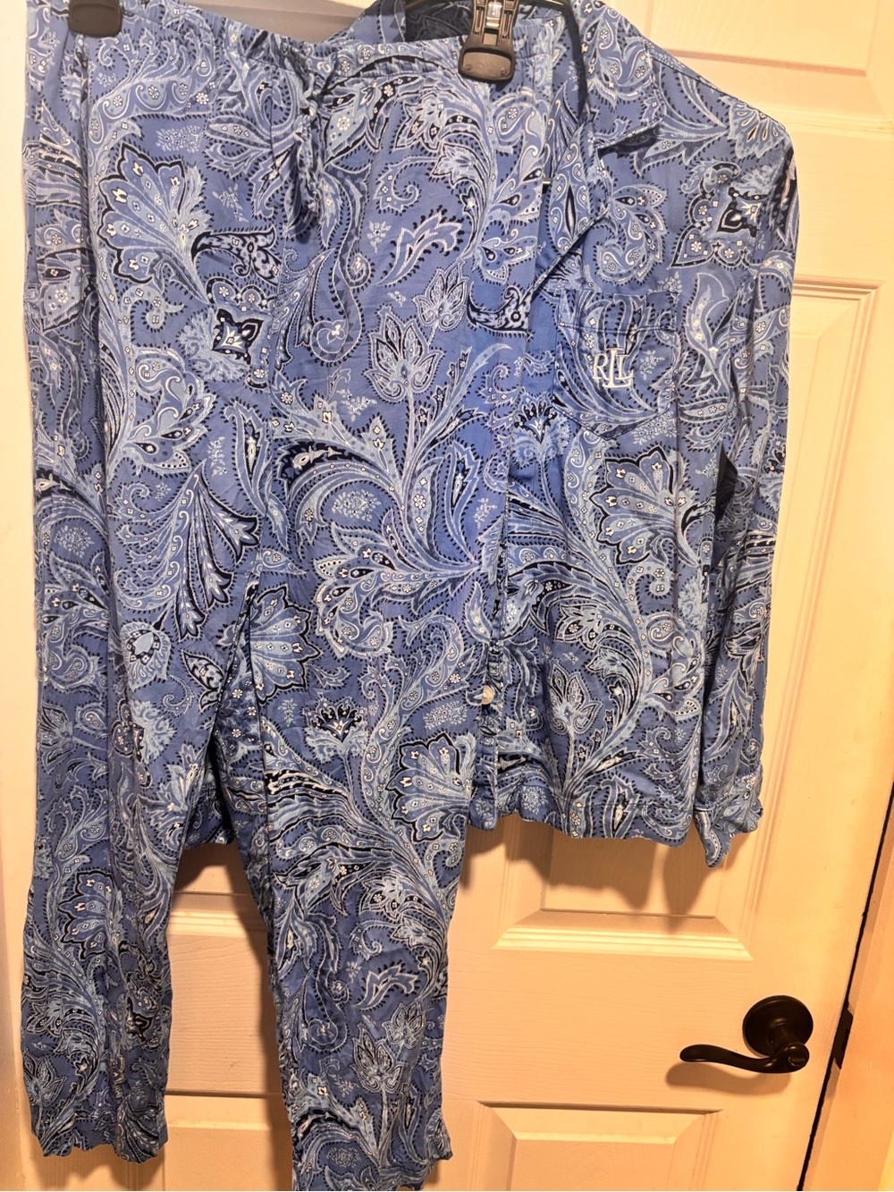 Lauren Ralph Lauren Blue Paisley pajama set